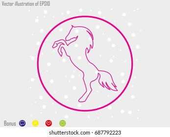 horse, icon, vector illustration eps10