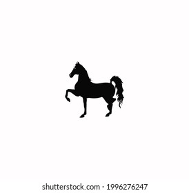 Vector de icono de caballo en un fondo blanco