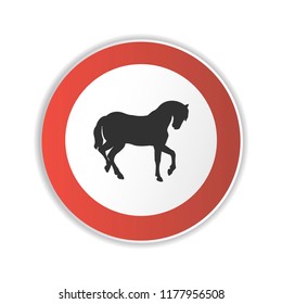 Horse Icon, Vector, Silhouette