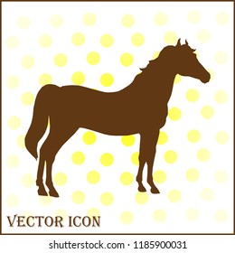 Horse Icon, Vector, Silhouette