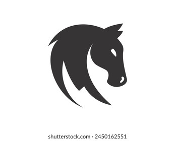 Icono de caballo. Silueta de caballo de Vector
