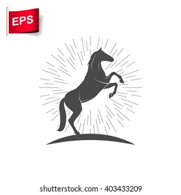 horse icon, vector horse silhouette, isolated horse sign