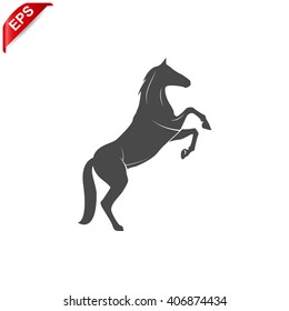horse icon, vector horse silhouette, isolated horse sign