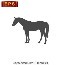 horse icon, vector horse silhouette, isolated horse sign