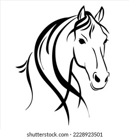 Icono de caballo, vector, silueta, plantilla de logotipo Diseño de ilustración de icono