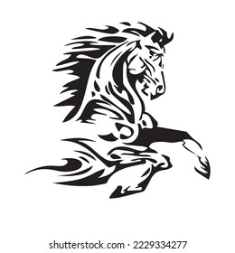 Horse Icon, Vector, Silhouette, Logo Template Vector icon illustration design