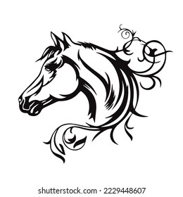 Horse Icon, Vector, Silhouette, Logo Template Vector icon illustration design