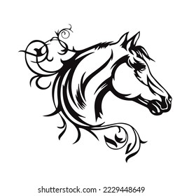Horse Icon, Vector, Silhouette, Logo Template Vector icon illustration design