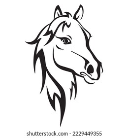 Icono de caballo, vector, silueta, plantilla de logotipo Diseño de ilustración de icono
