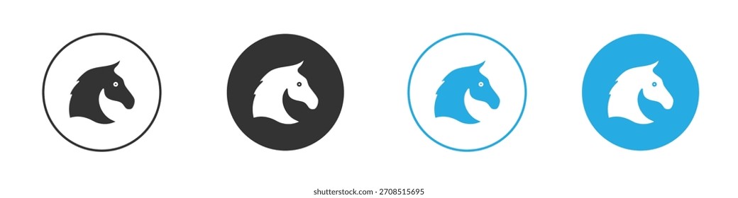 Horse icon For web, mobile.Vector Illustration