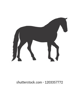 Horse icon,black horse silhouette