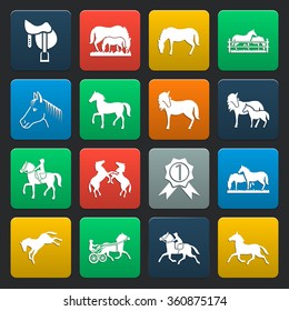 Horse icons set. 