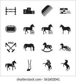 Horse icons set. 