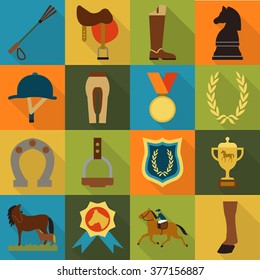 Horse icons set.