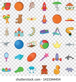 Horse icons set. Cartoon style of 36 horse vector icons for web for any design