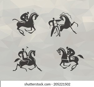 Horse icons. Vector format