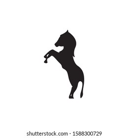 horse illustration black logo vector