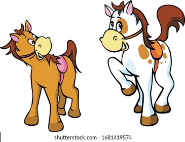 Horse Illustration Cartoon Animals Vector Horses Png