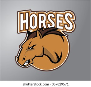Horse Illustration design badge
