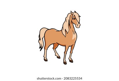 Horse illustration isolated on white background.