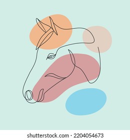 Horse illustration in line art style