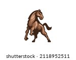 horse illustration mascot vector drawing