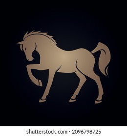 Horse illustration on black background