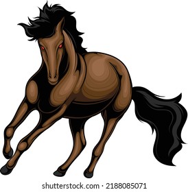 Horse illustration with premium quality stock vector