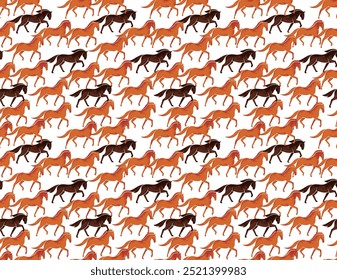 
Horse illustration seamless pattern design