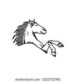 horse illustration vector with concept