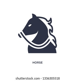 horse isolated icon. Simple element illustration from wild west concept. horse editable logo symbol design on white background. Can be use for web and mobile.