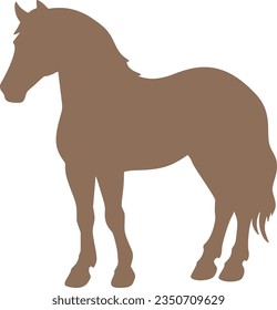 horse isolated vector silhouette icon