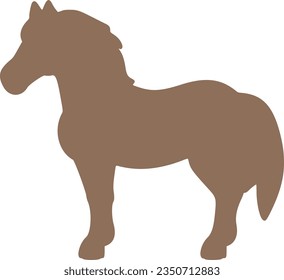 horse isolated vector silhouette icon