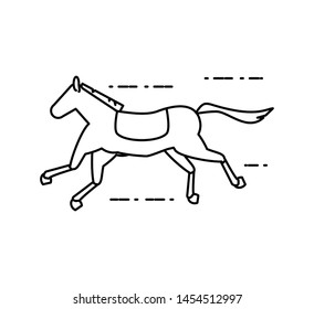 horse with jockey racecourse icon