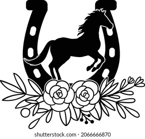 Horse Jump, HorseShoe Flowers, Horse Floral