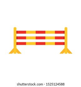 Horse jump obstacle icon. Flat illustration of horse jump obstacle vector icon for web design