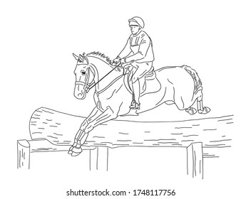 77 Horse cross country eventing Stock Illustrations, Images & Vectors ...