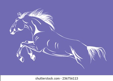 horse jump vector graphic
