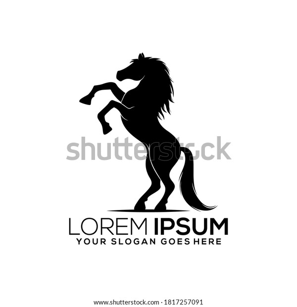 horse jumping logo vector illustration, good for\
mascot, delivery, or logistic, logo industry, flat color style with\
black.