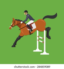 Horse Jumping Over Fence, Equestrian sport