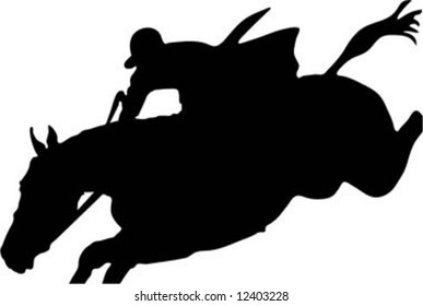 horse jumping vector