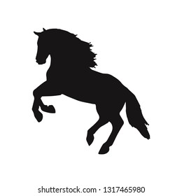 Horse jumping vector icon