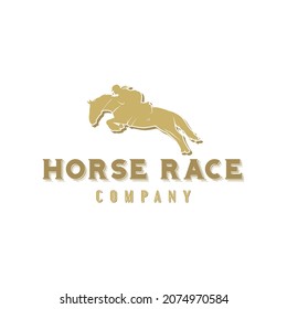 Horse Jumping Vector For Horse Racing Logo Design Inspiration