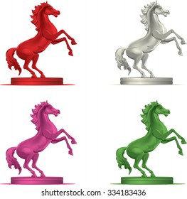  horse jumping.vector illustration
