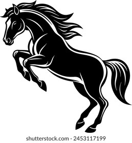      Horse jumps icon vector illustration.
