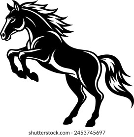Horse jumps icon vector illustration