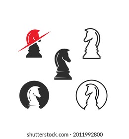 horse knight chess icon vector illustration design template