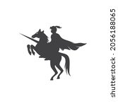 Horse knight hero logo vector design