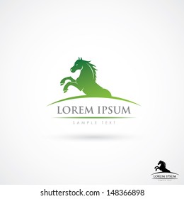 Horse label - vector illustration