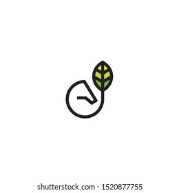 Horse and Leaf Logo Icon Design Template Vector